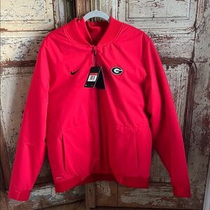 Nike Vibrant Red Jacket with UGA Emblem SIZE L new with tags